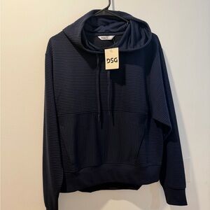 DSG Deep Blue Ribbed Hoodie